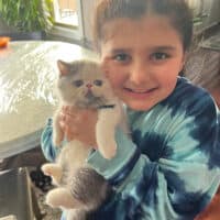 Musleh Family with one of their Mon Cheri Cattery Kittens